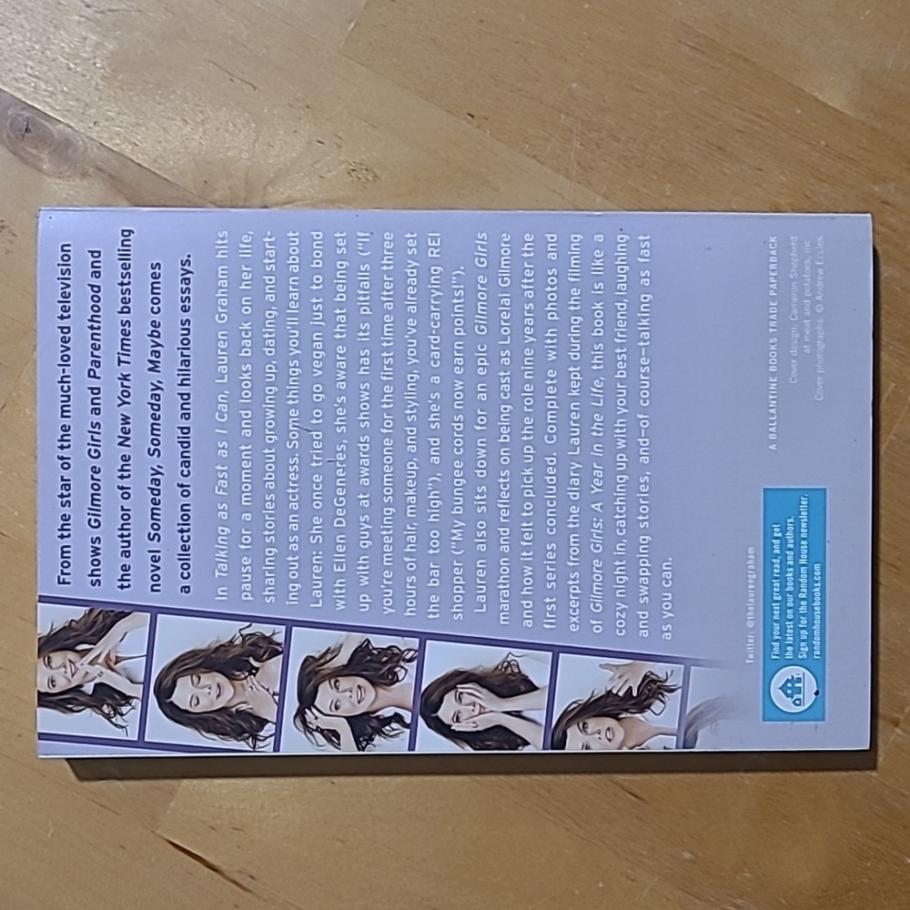 🆕️ Gilmore Girls Lauren Graham 'Talking As Fast As I Can' Paperback Book - Picture 2 of 9